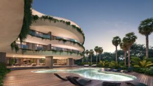 Resort con vistas y piscina