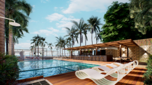 Piscina del complejo residencial