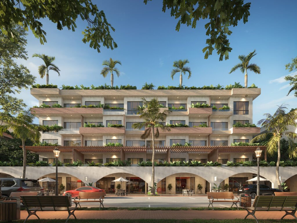 Apartamentos en Punta Cana: fachada frontal de Down Town