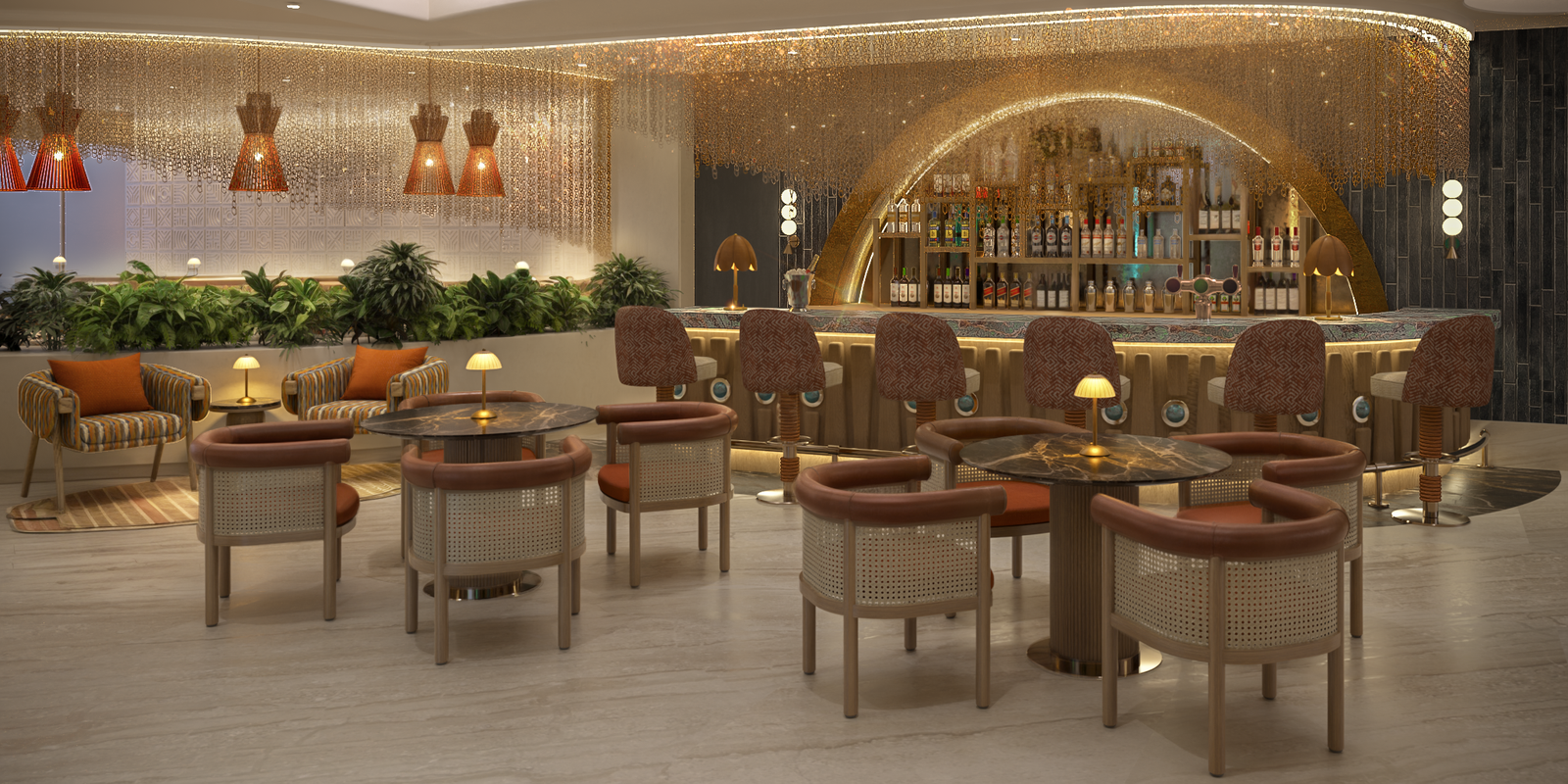 Piantini Tower, Santo Domingo: restaurante elegante con barra y mesas