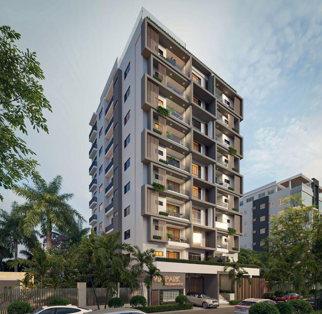 Fachada del edificio residencial