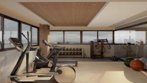 zona privada con gimnasio