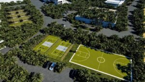 Pistas verdes para deporte